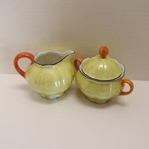 Gold Cream and Sagar Bowls Porcelain Stamped Made in Germany